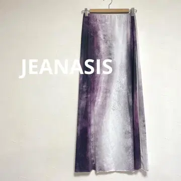 지나시스 JEANASIS 뉴앙스 패턴 롱 스커트 퍼플 F
