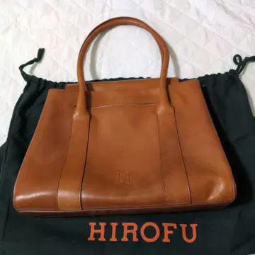 HIROFU 가죽 토트백 브라운 수납 가방 포함
