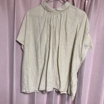 nest robe 린넨 100% 베이지 반팔 셔츠