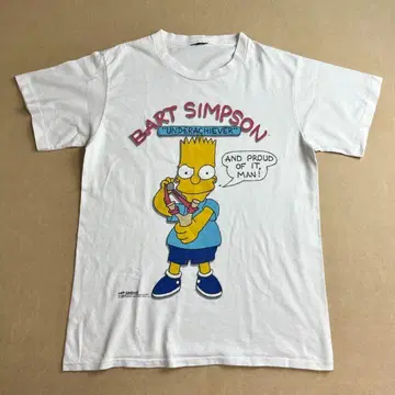 90s 티셔츠 심슨 빈티지 화이트 빅 프린트