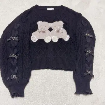 LIZLISA Twin Bears 니트 탑