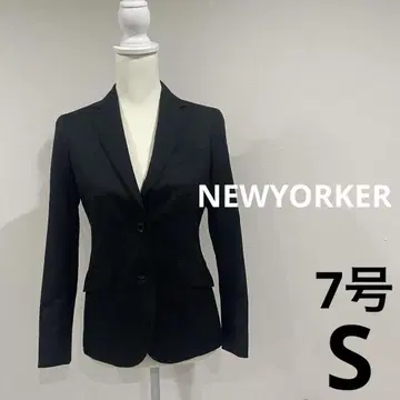 새상품급 뉴요커 미 실루엣 블랙 테일러드 자켓 블랙 7호 S