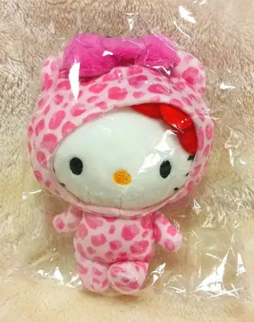 헬로키티 레오파드 갸루 곰 마스코트 참 핑크 아베일