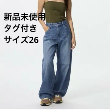[새상품] 유니클로 UNIQLO 배기 커브 청바지 26