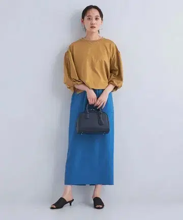 UNITED ARROWS 트위스트 슬리브 돌먼 티셔츠 MOCA