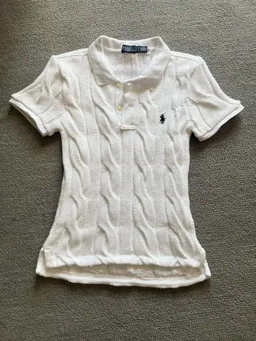 Polo by Ralph Lauren 화이트 케이블 니트