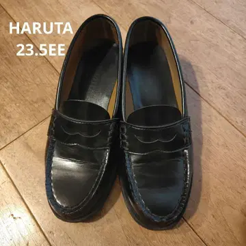 HARUTA 블랙 로퍼 23.5EE