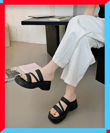 새상품 여성용 통굽 샌들 슬리퍼 샌들 여름 썸머 슈즈