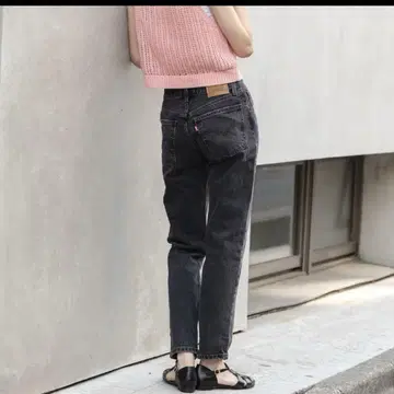 Levi's 다크 그레이 먹색 505 스트레이트 데님