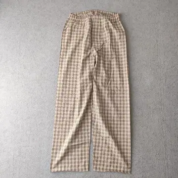 unknown 파자마 바지 체크 베이지