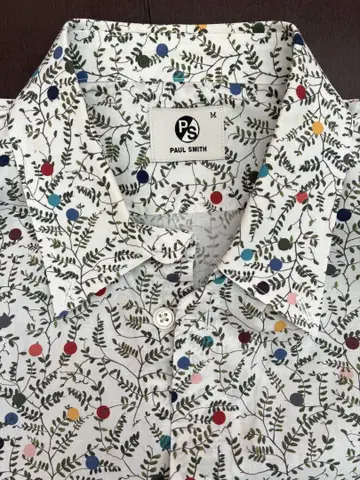 PAUL SMITH 꽃무늬 반팔 셔츠 M (버튼 다운) 클리닝 완료