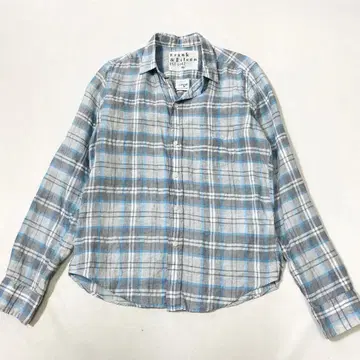 Frank&Eileen BARRY 린넨 체크 긴팔 셔츠