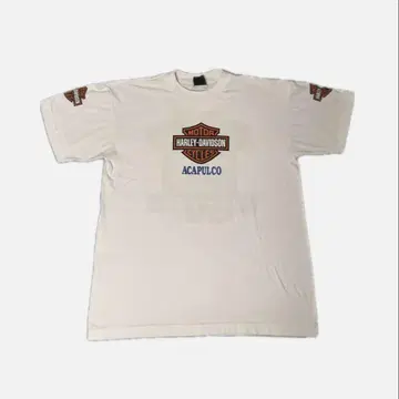 할리데이비슨 90년대 싱글 스티치 당시 부트 양면 그래픽