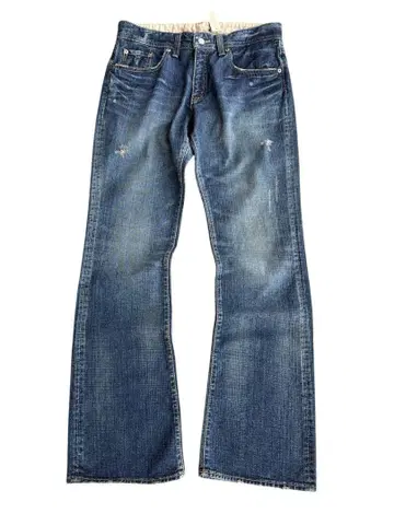 faded blue flare jeans
