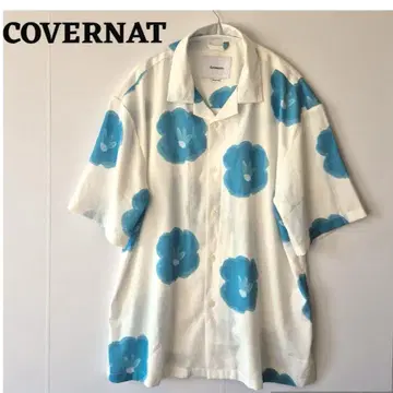 완판템 COVERNAT 플라워 패턴 숏 슬리브 셔츠 SIZE M