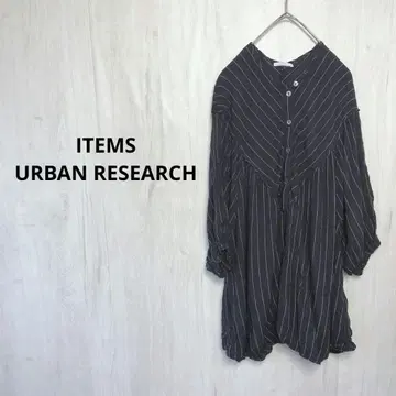ITEMS URBAN RESEARCH 요류 스트라이프 개더 블라우스