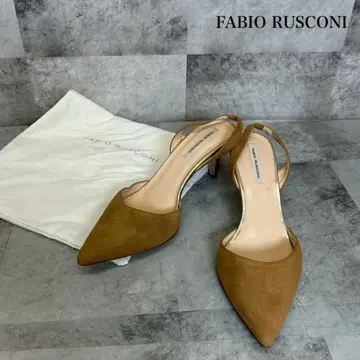 FABIO RUSCONI 펌프스 스웨이드 카멜 36.5 RG112