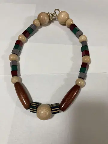 m's braque WOOD BEADS NECKLACE