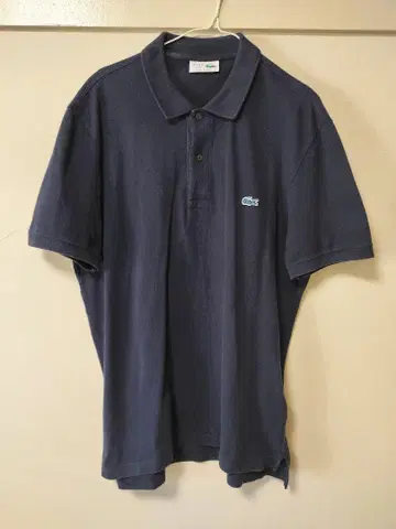 LACOSTE 반팔 피케 셔츠 5 사이즈 파랑 원포인트