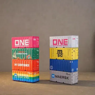 컬러풀 컨테이너형 메모장 5개 세트