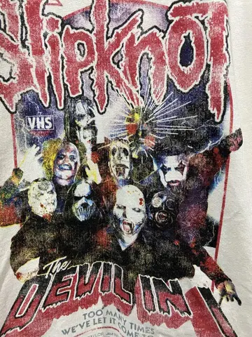 SLIPKNOT 슬립낫 티셔츠 화이트 L 사이즈