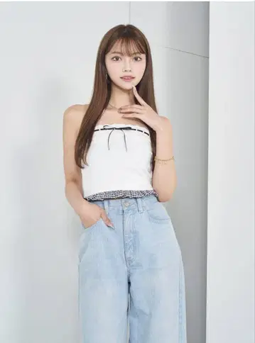 darich 화이트 스트랩 베어탑