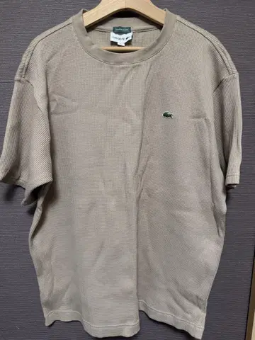 LACOSTE 베이지 와플 티셔츠 M 사이즈