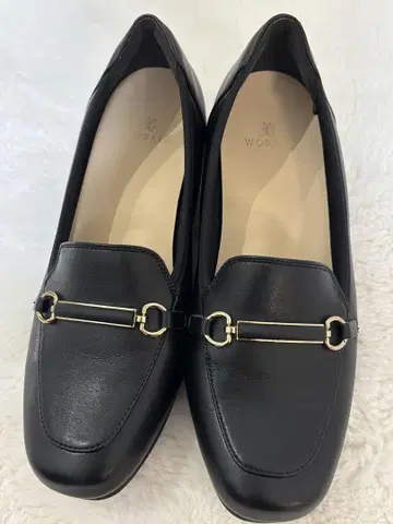 미사용 비와 워커 블랙 로퍼 23cm, 낮은 힐, 푹신한 인솔