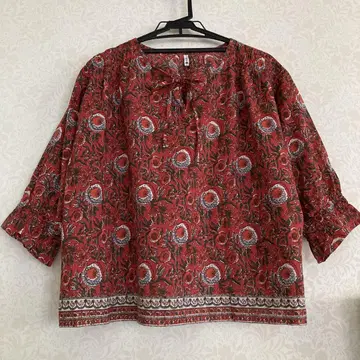 chambre de charme 샹브르드샤름 코튼 꽃무늬 블라우스