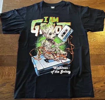 I AM GROOT 블랙 티셔츠 X-LARGE