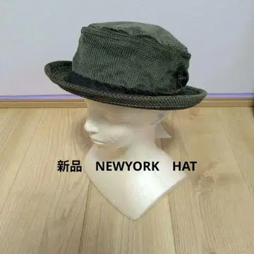 새상품 레어 NEWYORKHAT USA산 포크파이 햇 카키 L