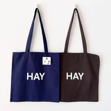미사용 새상품 HAY 토트백 브라운 & 네이비 2매 세트 에코백