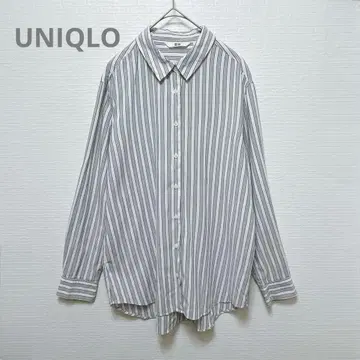[UNIQLO] 유니클로 남성용 긴팔 셔츠 얇은 스트라이프 M