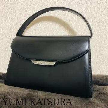 YUMI KATSURA 블랙 핸드백 가죽 2way 금 체인