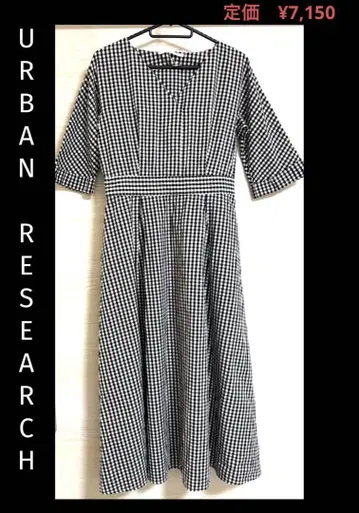 URBANRESEARCH 어반 리서치 원피스 체크 면 코튼