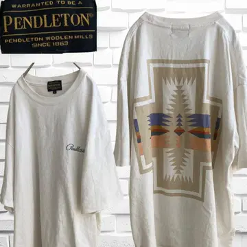 PENDLETON 펜들턴 백 로고 티셔츠 화이트 M 사이즈