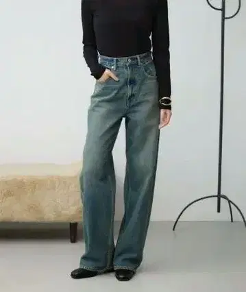 AZUL 하이웨스트 와이드 데님