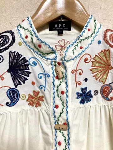 A.P.C 자수 셔츠 원피스 34