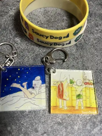 Saucy dog 자켓 사진 키링 & 라라반 세트