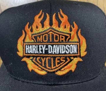 Harley-Davidson 불꽃 자수 야구 모자