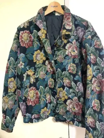 꽃무늬 자켓 vintage 고블랑 두꺼운 원단