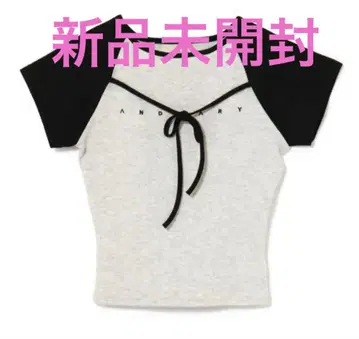 andmary Alma ribbon tops gray