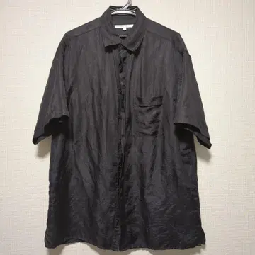 90's PERRY ELLIS 반팔 셔츠 M 블랙