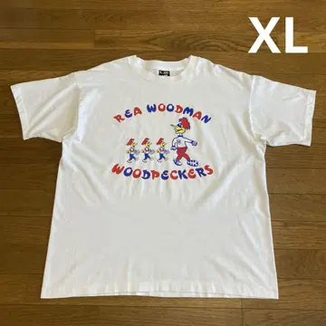 90s USA 제작 BEST 우드페커 티셔츠 XL 화이트 카툰