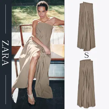 ZARA 플리츠 & 주름 가공 원피스 ZW COLLECTION S