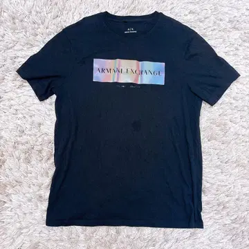 ARMANI EXCHANGE 남성용 레인보우 티셔츠 M 사이즈