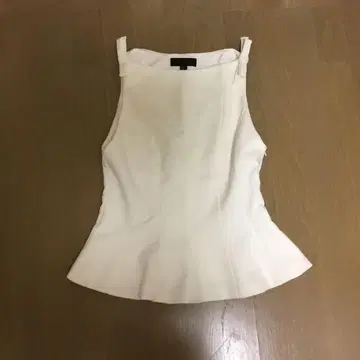 ZARA 페플럼 리본 상의 화이트 M 사이즈