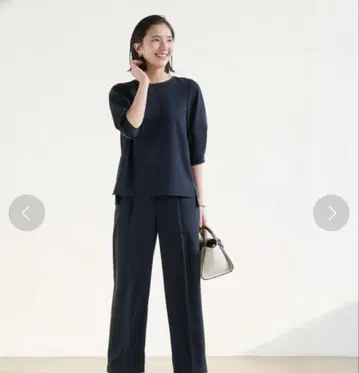 그리 라벨 릴랙싱 사라풀 와이드 스트레이트 팬츠 42