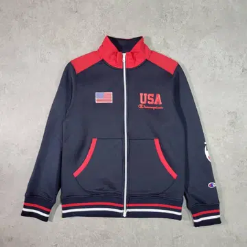 [새상품급] Champion 챔피온 네이비 x 레드 더블 지퍼 USA