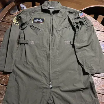 MILITARY 밀리터리 플라이트 수트 올인원 올리브 그린 XL 사이즈